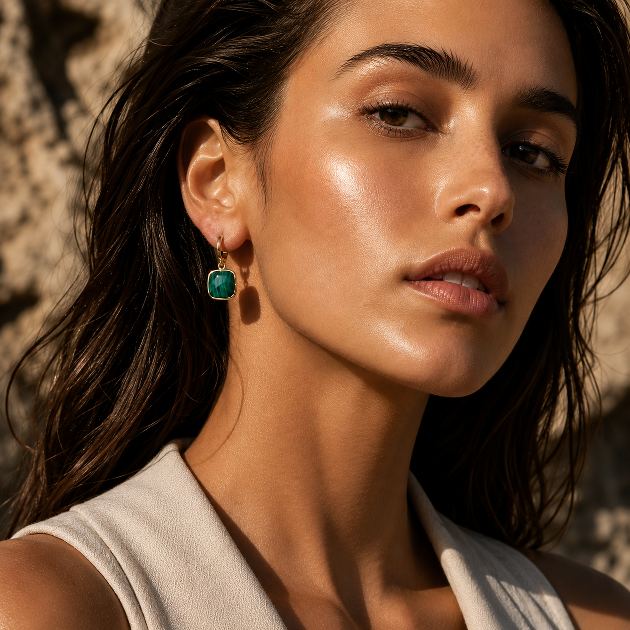 Verdelle Malachite Drop Earrings