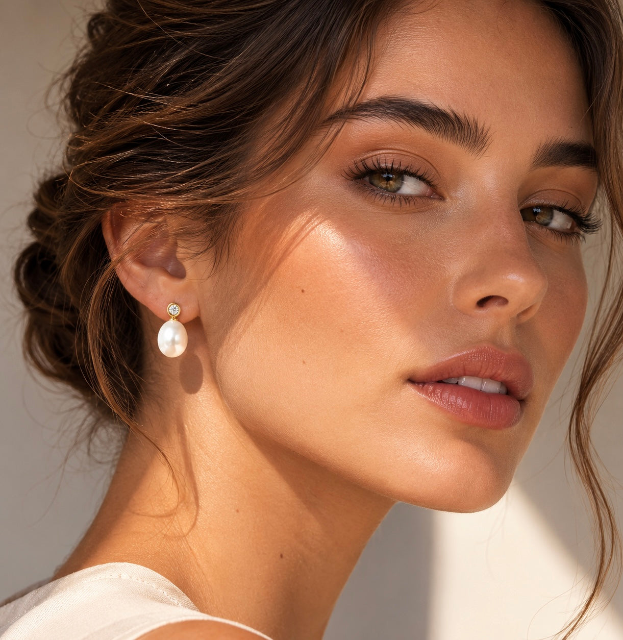 Clara Baroque Pearl Stud Earrings