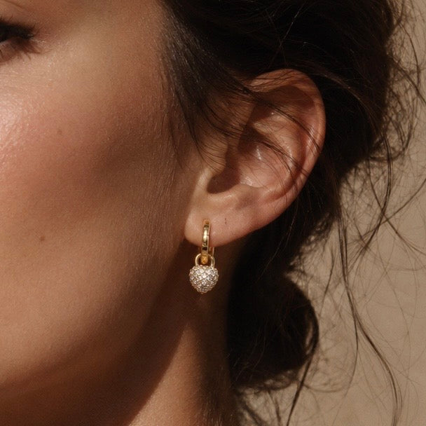 Odette Heart Hoop Earrings