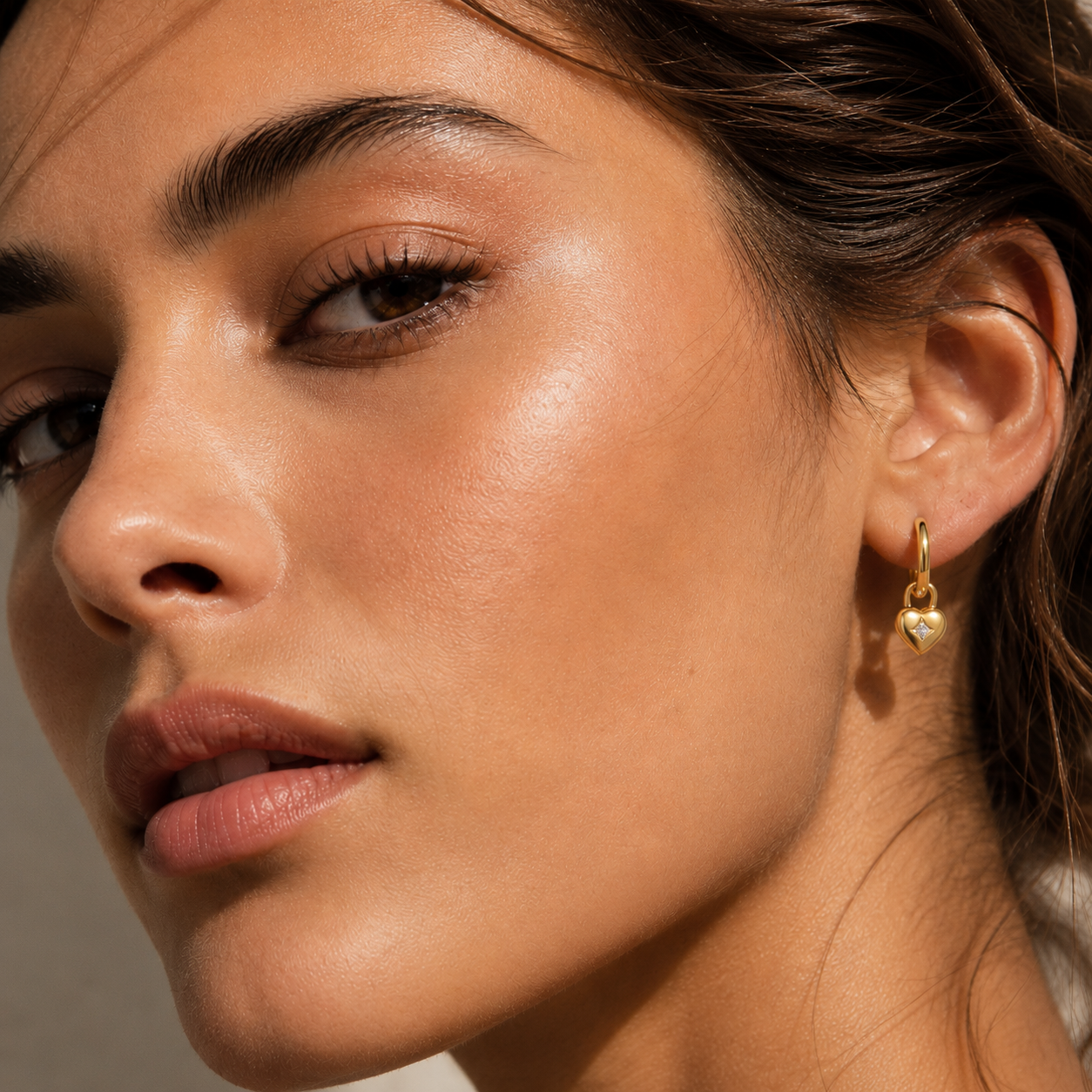 Ottilie Heart Hoop Earrings