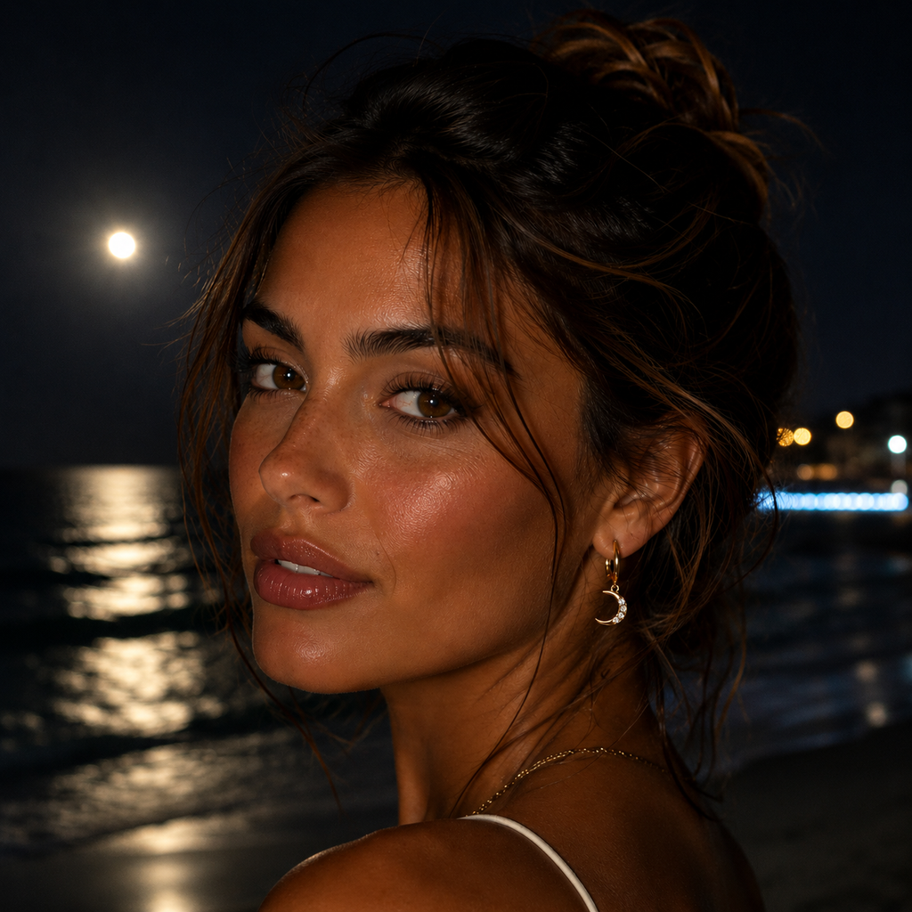 Solene Star & Moon Hoop Earrings