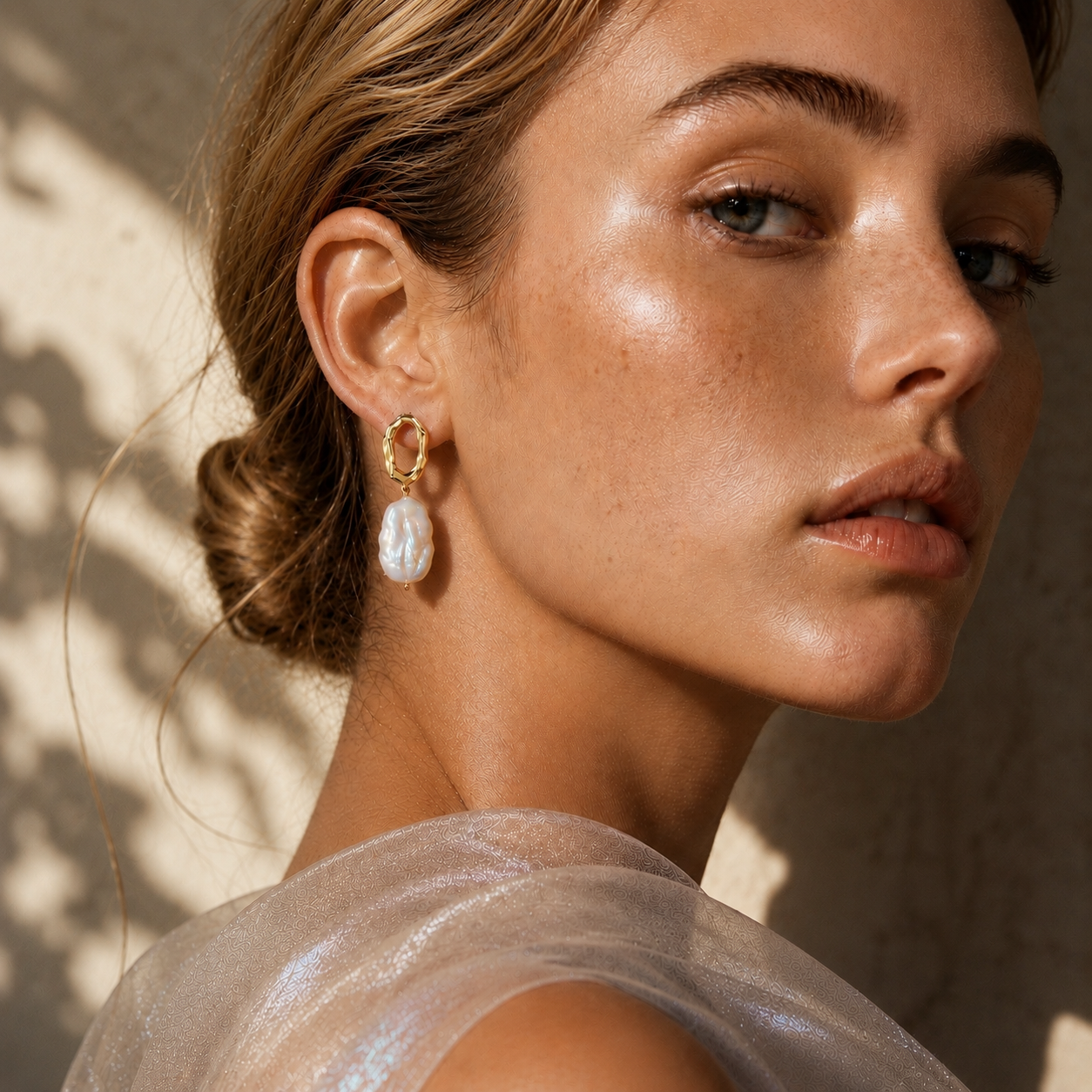 Celeste Baroque Pearl Drop Earrings