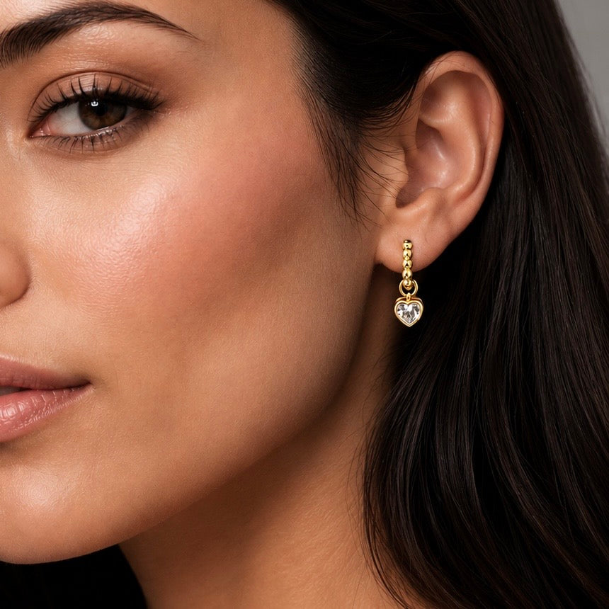 Anouk Heart Hoop Earrings