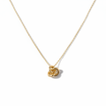 Gold Knot Necklace Flat Lay on White