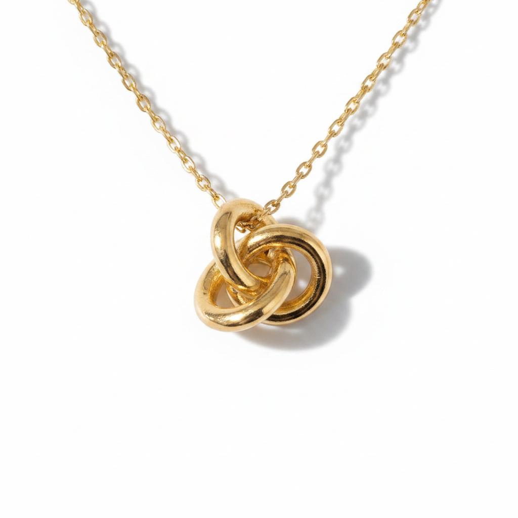 Gold Knot Pendant Close-Up