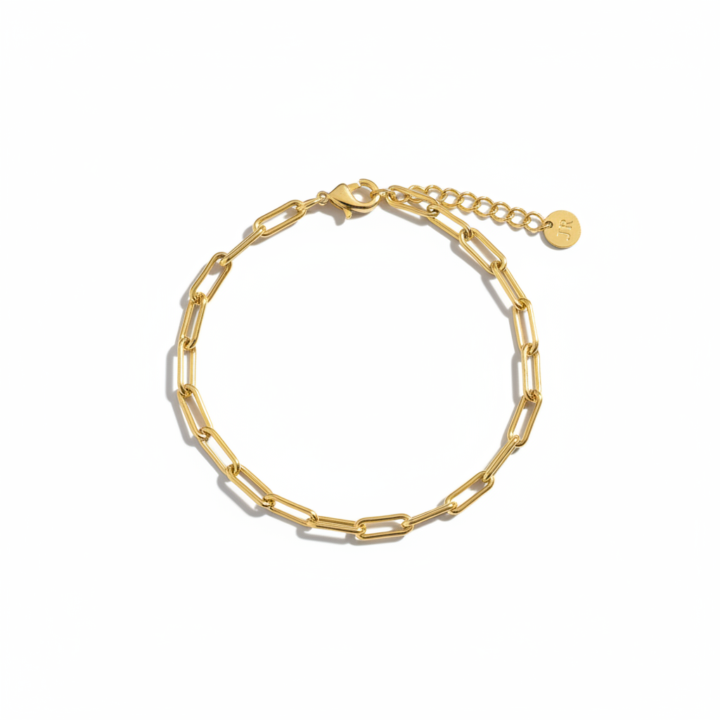 Gold Paperclip Bracelet Editorial