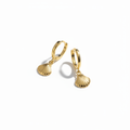 Gold Shell Huggie Earrings – No Pearls