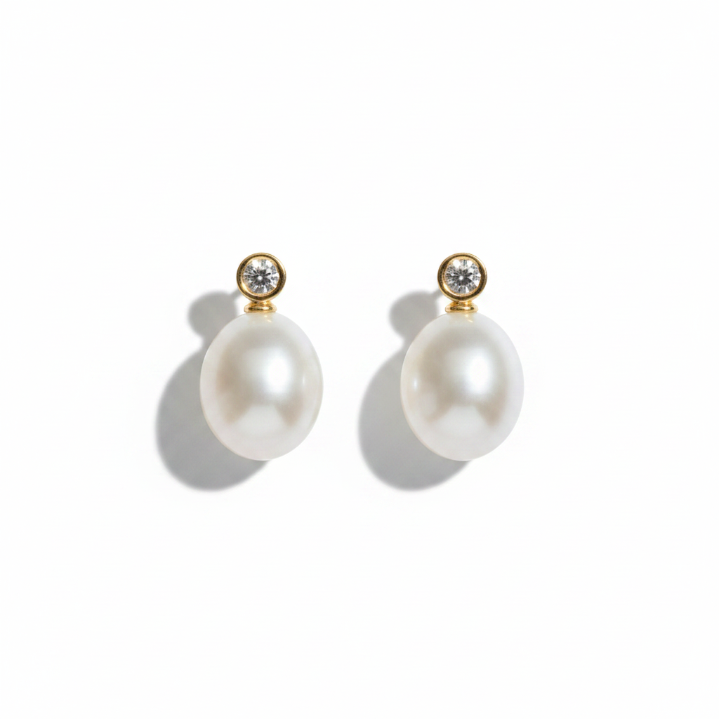 Pearl Earrings — Both Facing Forward