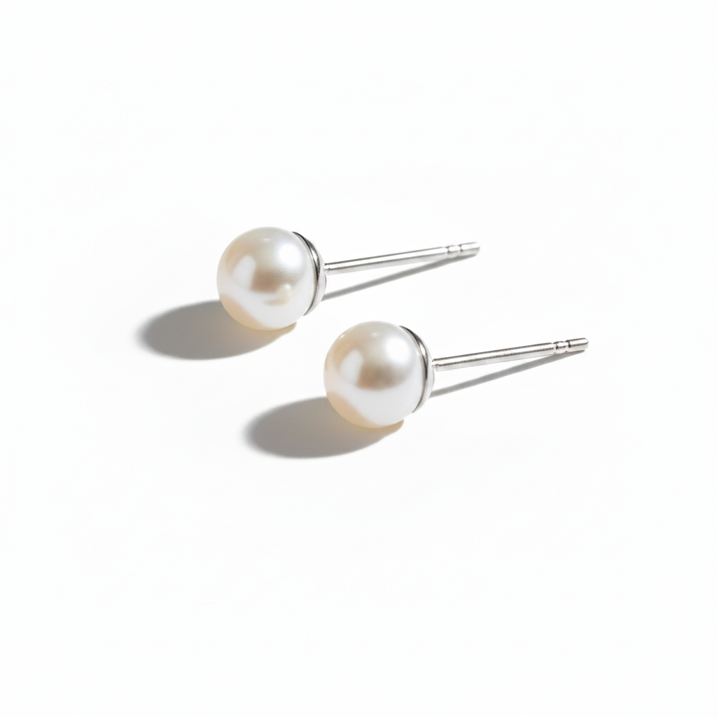 Pearl Stud Earrings Silver 2048x2048
