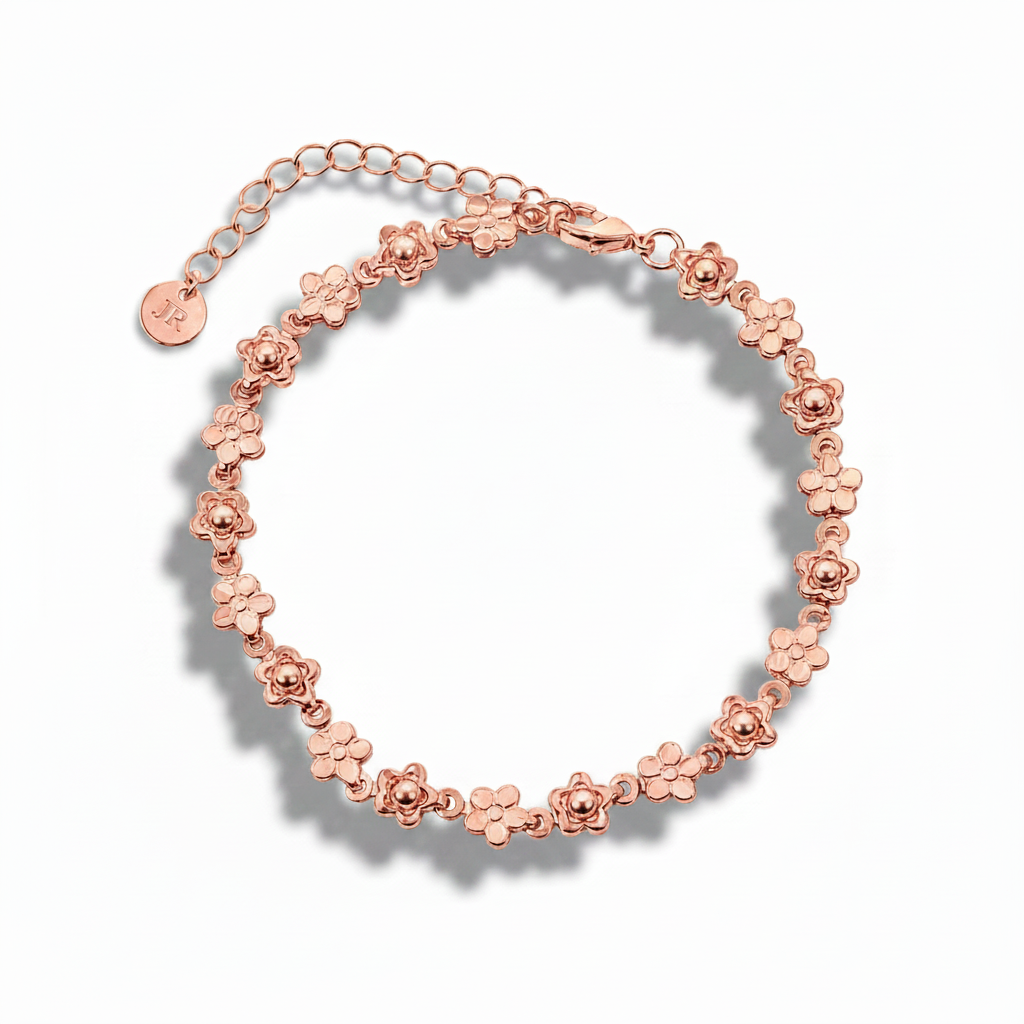 Rose Gold Daisy Bracelet — Editorial Shadow