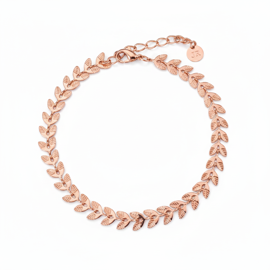 Rose Gold Leaf Bracelet