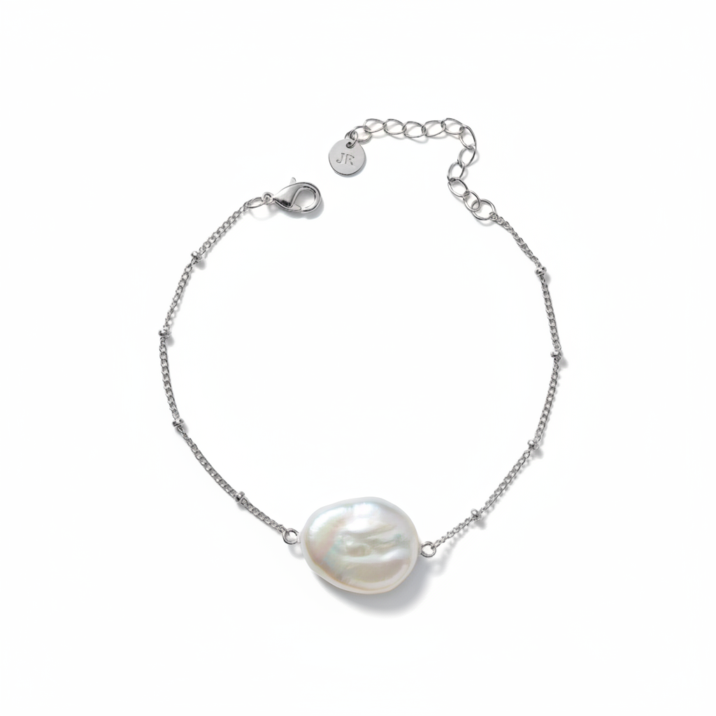 Silver Baroque Pearl Bracelet