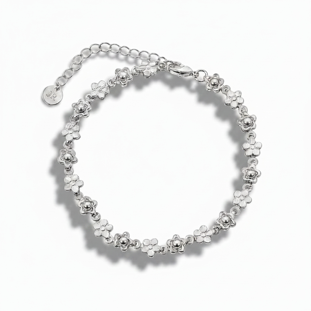 Silver Daisy Bracelet